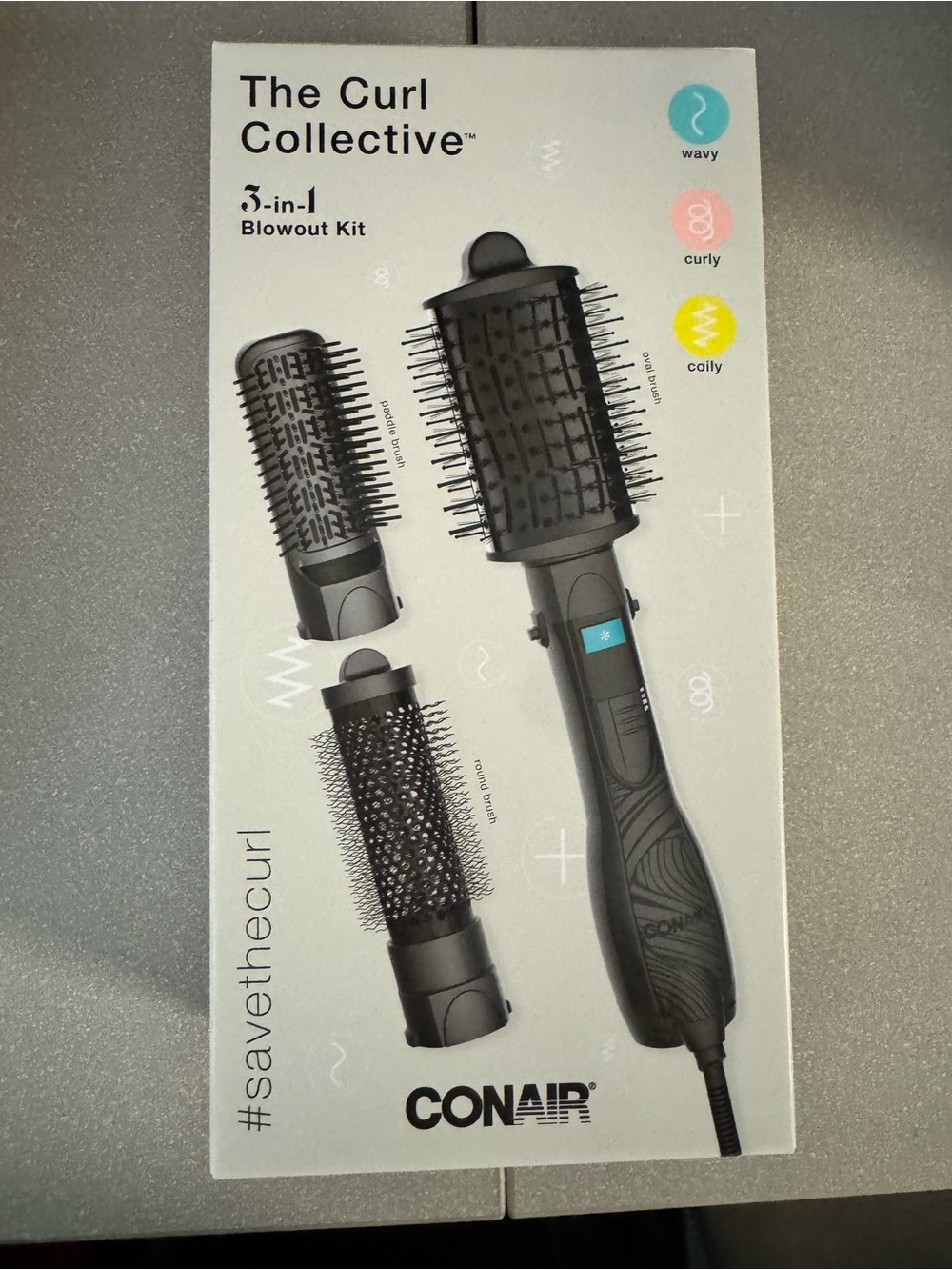 Conair The Curl Collective 3-in-1 Blowout Kit — Black